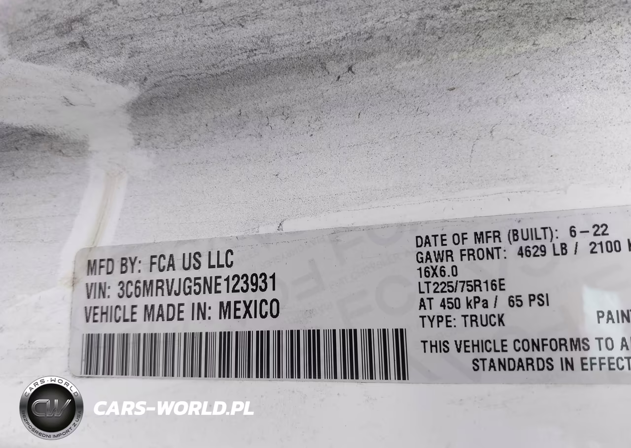 2022 Ram Promaster 3500 Cargo Van High Roof 159 Wb Ext VIN:3C6MRVJG5NE123931 - 9