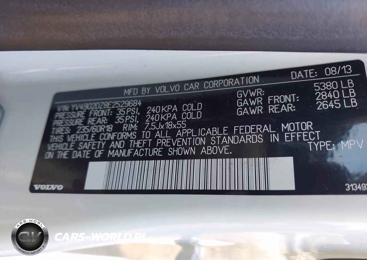 2014 Volvo Xc60 T6 VIN:YV4902DZ8E2529684 - 9