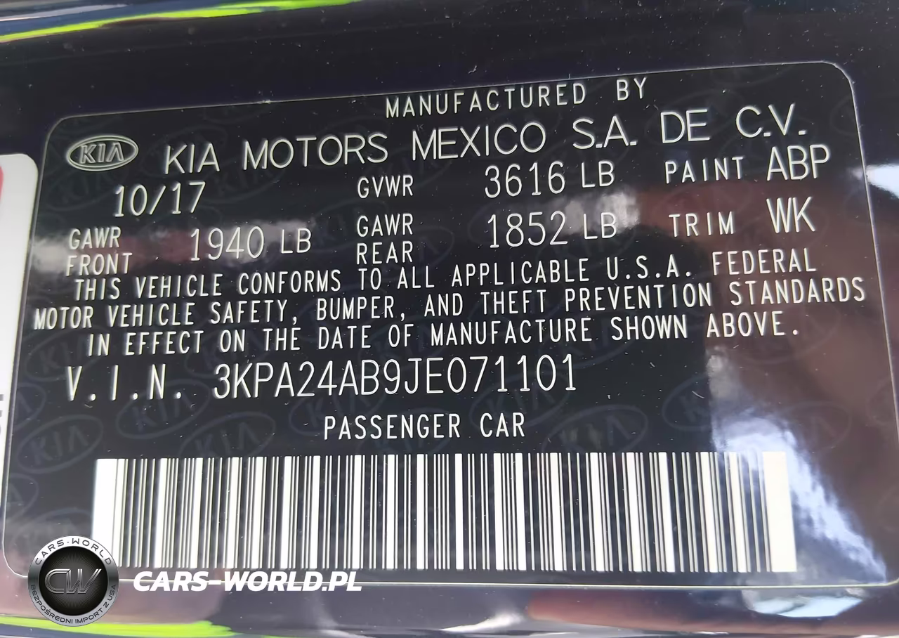 2018 Kia Rio Lx VIN:3KPA24AB9JE071101 - 9