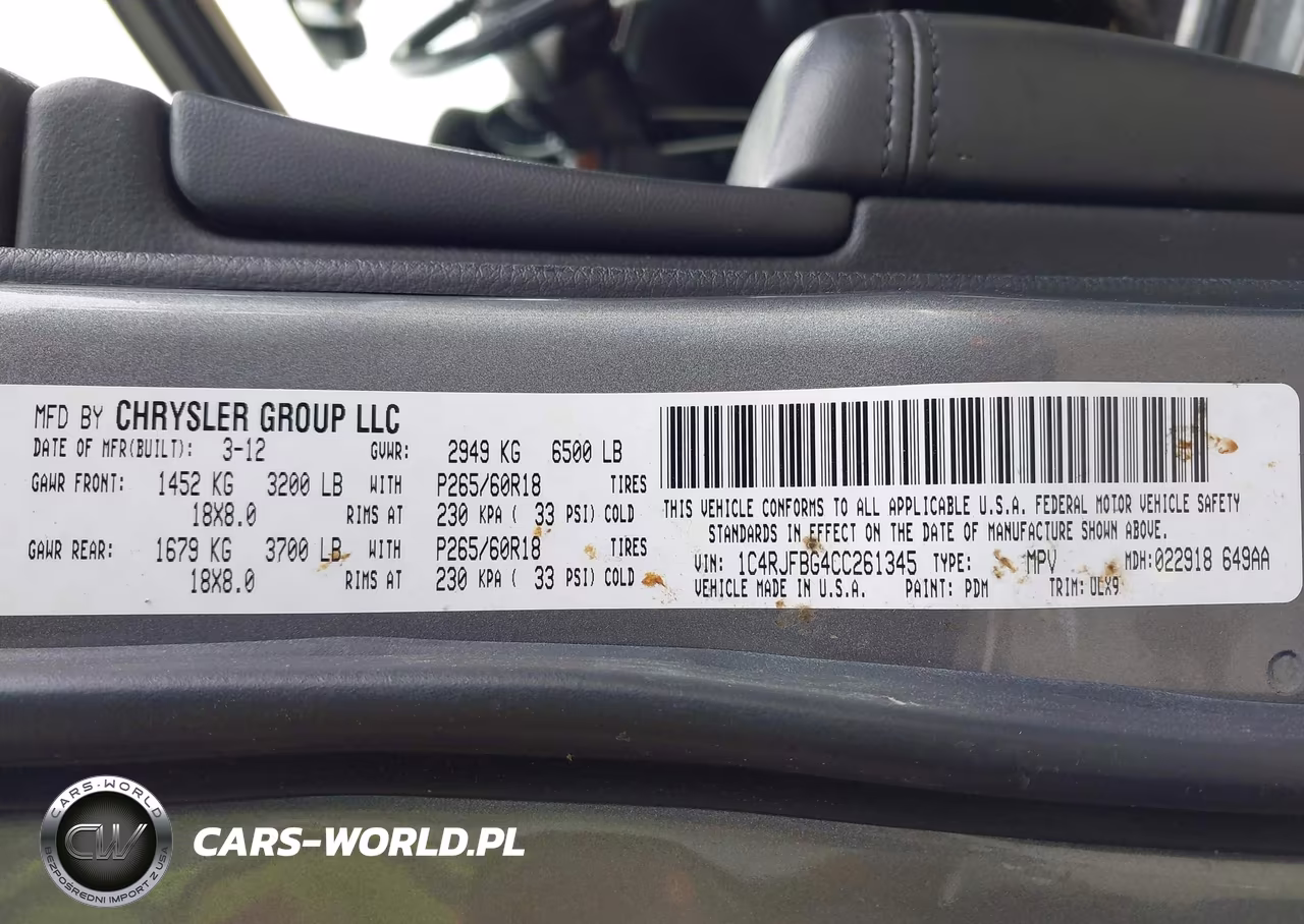 2012 Jeep Grand Cherokee Limited VIN:1C4RJFBG4CC261345 - 9