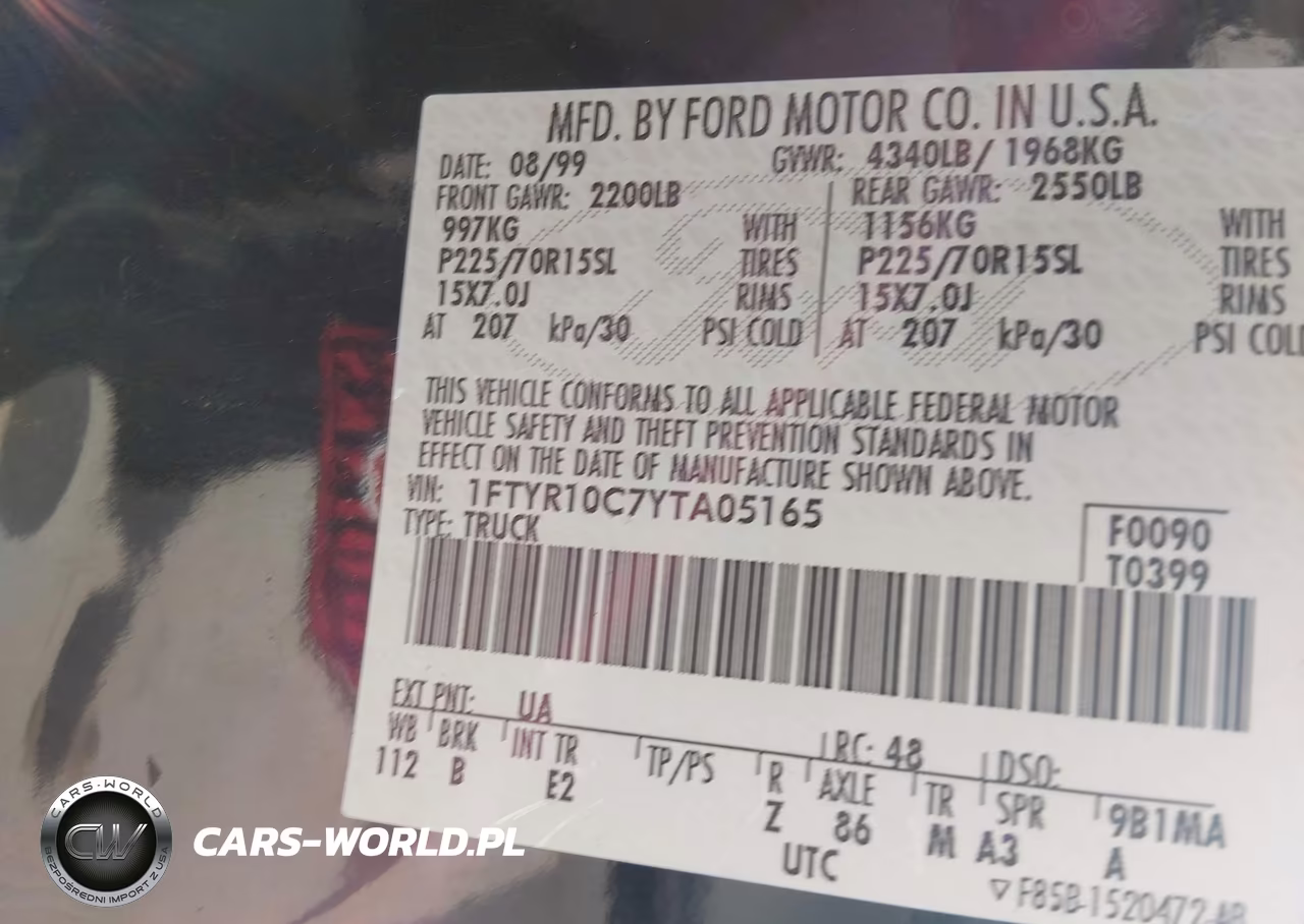 2000 Ford Ranger Xl-Xlt VIN:1FTYR10C7YTA05165 - 9