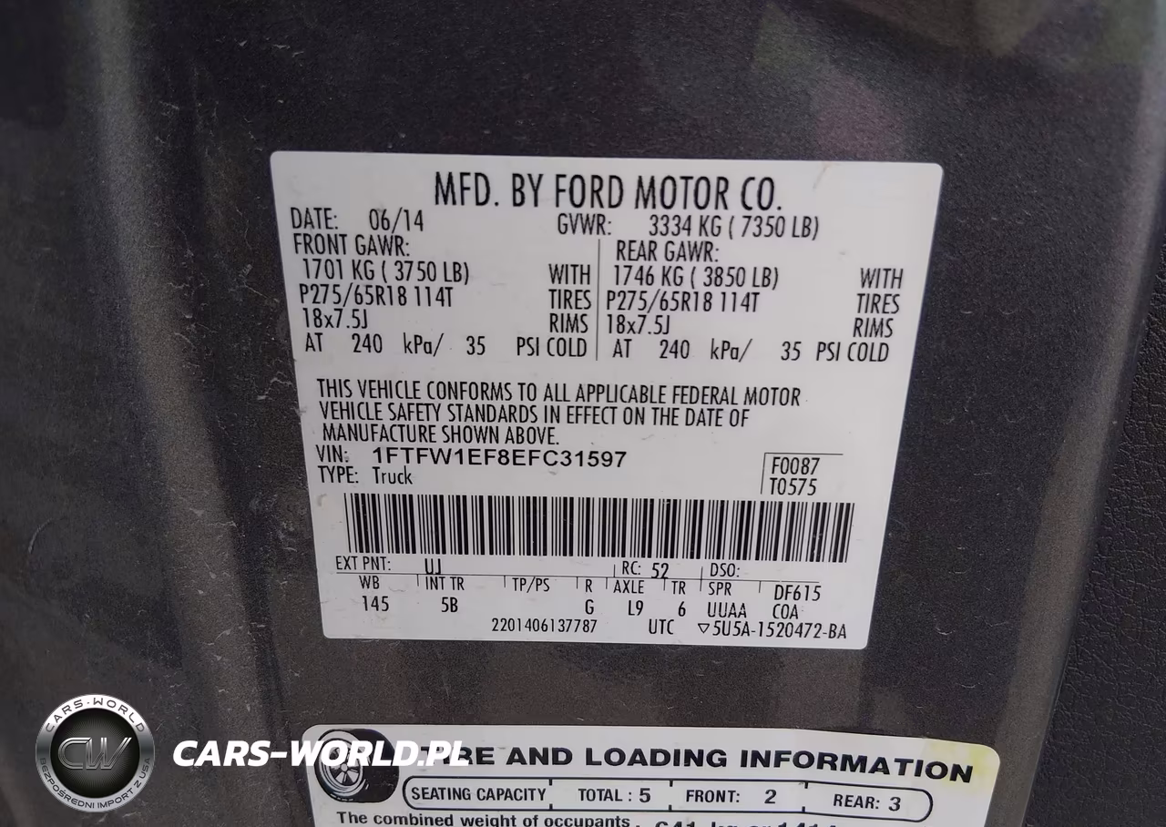 2014 Ford F-150 Fx4 VIN:1FTFW1EF8EFC31597 - 9