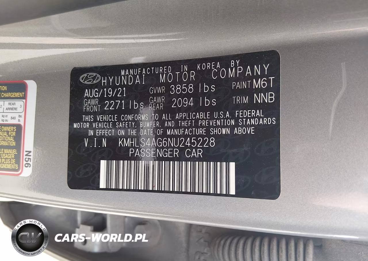 2022 Hyundai Elantra Sel VIN:KMHLS4AG6NU245228 - 9