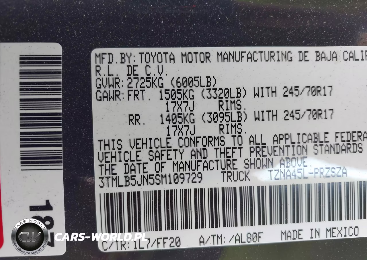 2025 Toyota Tacoma Sr5 VIN:3TMLB5JN5SM109729 - 9