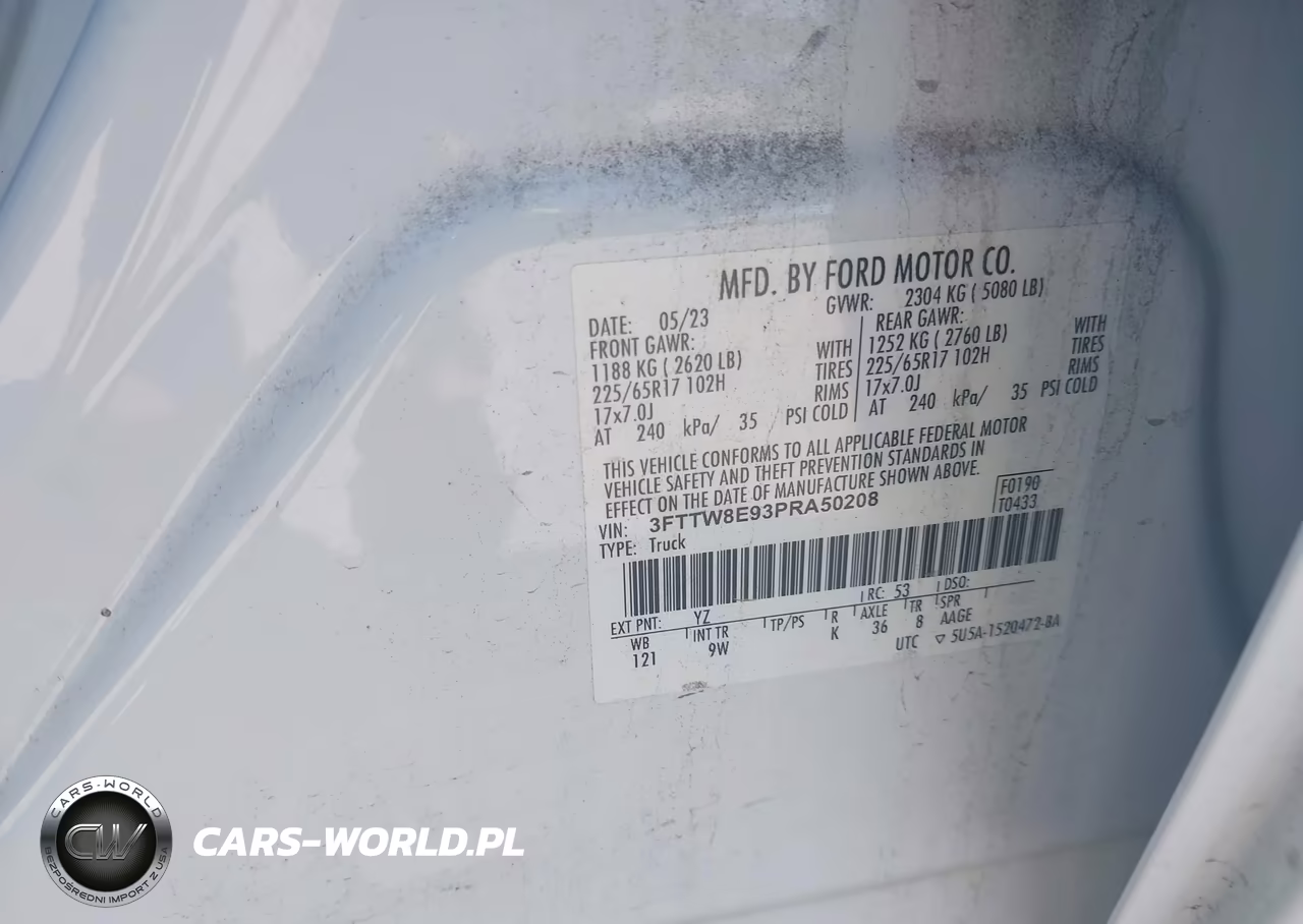 2023 Ford Maverick Xl VIN:3FTTW8E93PRA50208 - 9