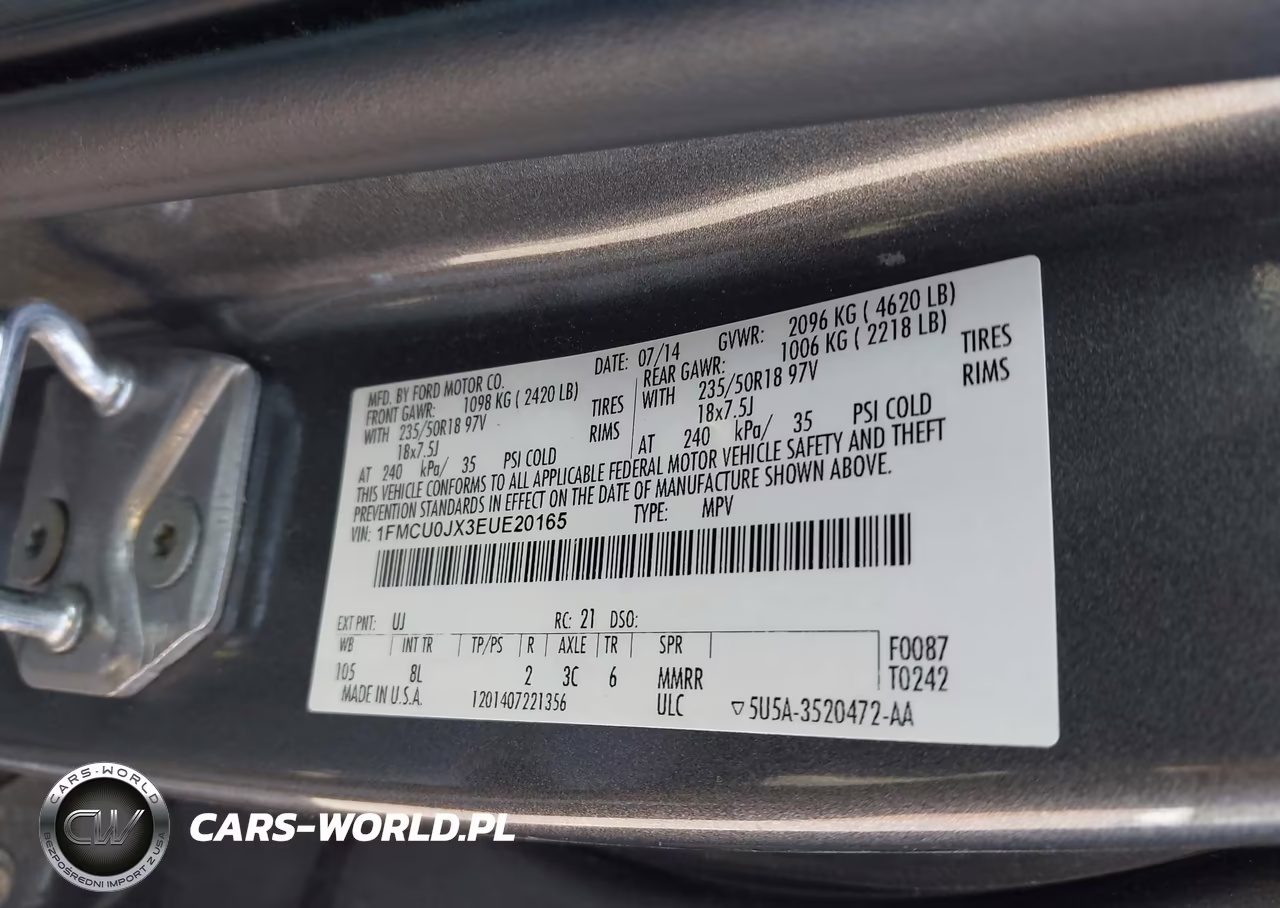 2014 Ford Escape Titanium VIN:1FMCU0JX3EUE20165 - 9