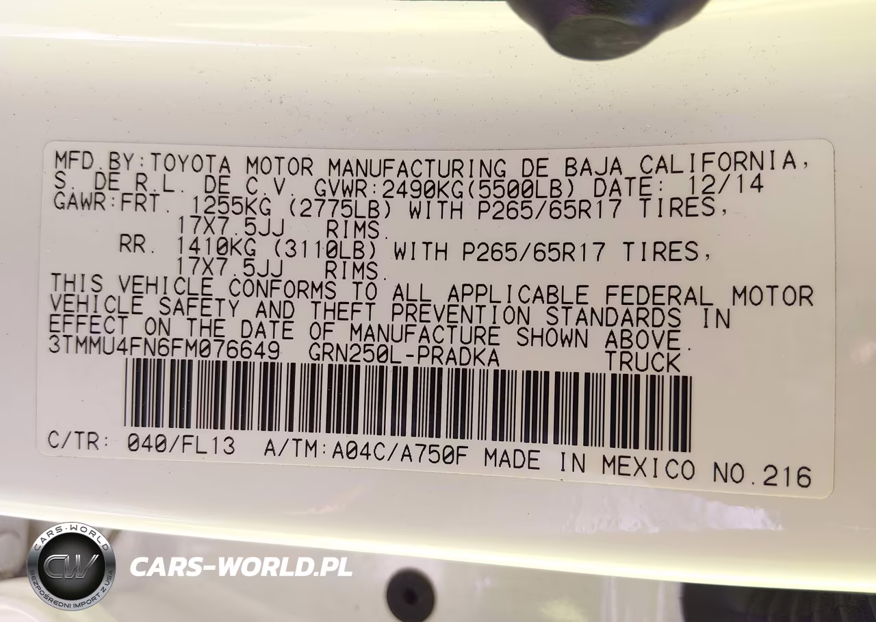 2015 Toyota Tacoma Base V6 VIN:3TMMU4FN6FM076649 - 9