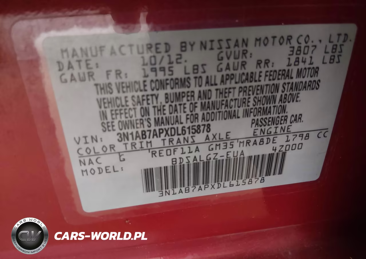 2013 Nissan Sentra Sl VIN:3N1AB7APXDL615878 - 9