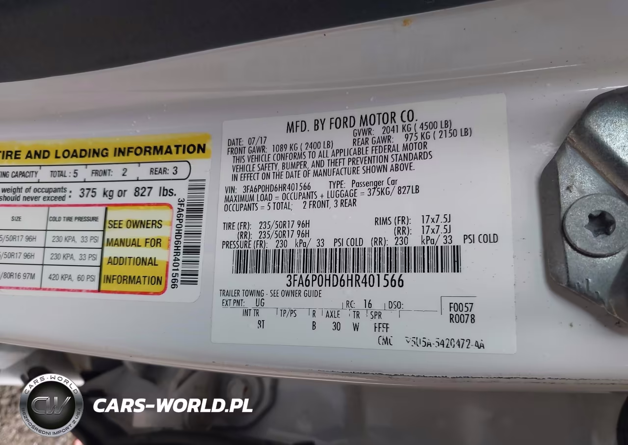 2017 Ford Fusion Se VIN:3FA6P0HD6HR401566 - 9