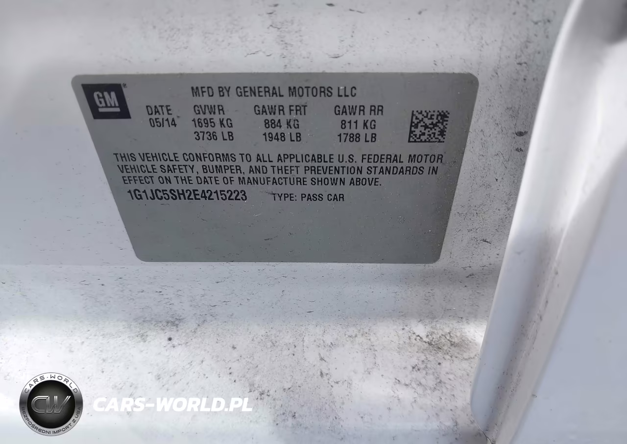 2014 Chevrolet Sonic Lt Auto VIN:1G1JC5SH2E4215223 - 9