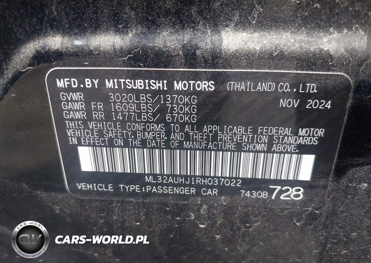 2024 Mitsubishi Mirage Es-Le VIN:ML32AUHJ1RH037022 - 9