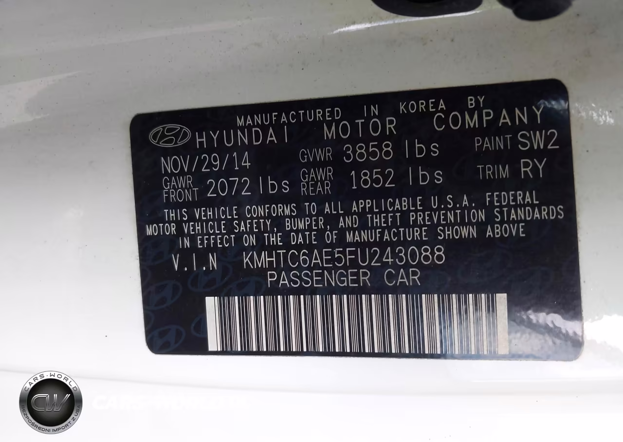 2015 Hyundai Veloster Turbo VIN:KMHTC6AE5FU243088 - 9