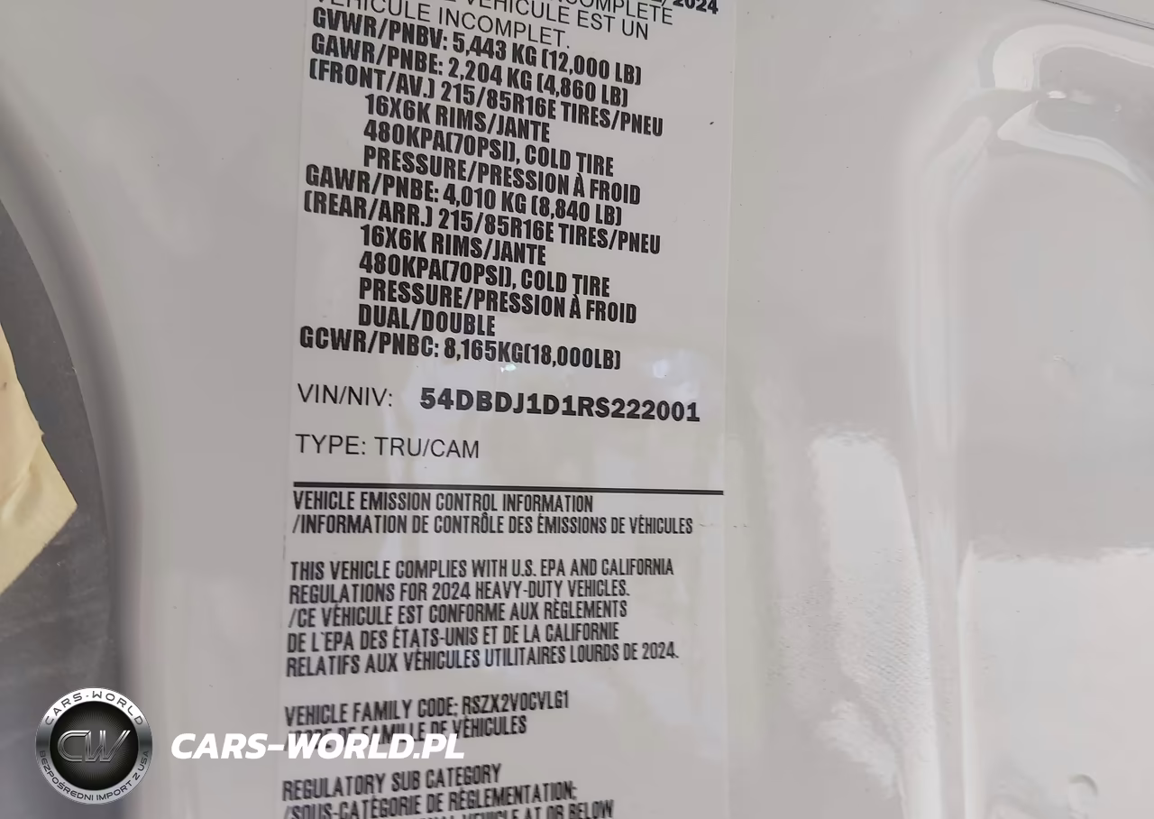 2024 Chevrolet 3500 Hg Lcf Gas VIN:54DBDJ1D1RS222001 - 8