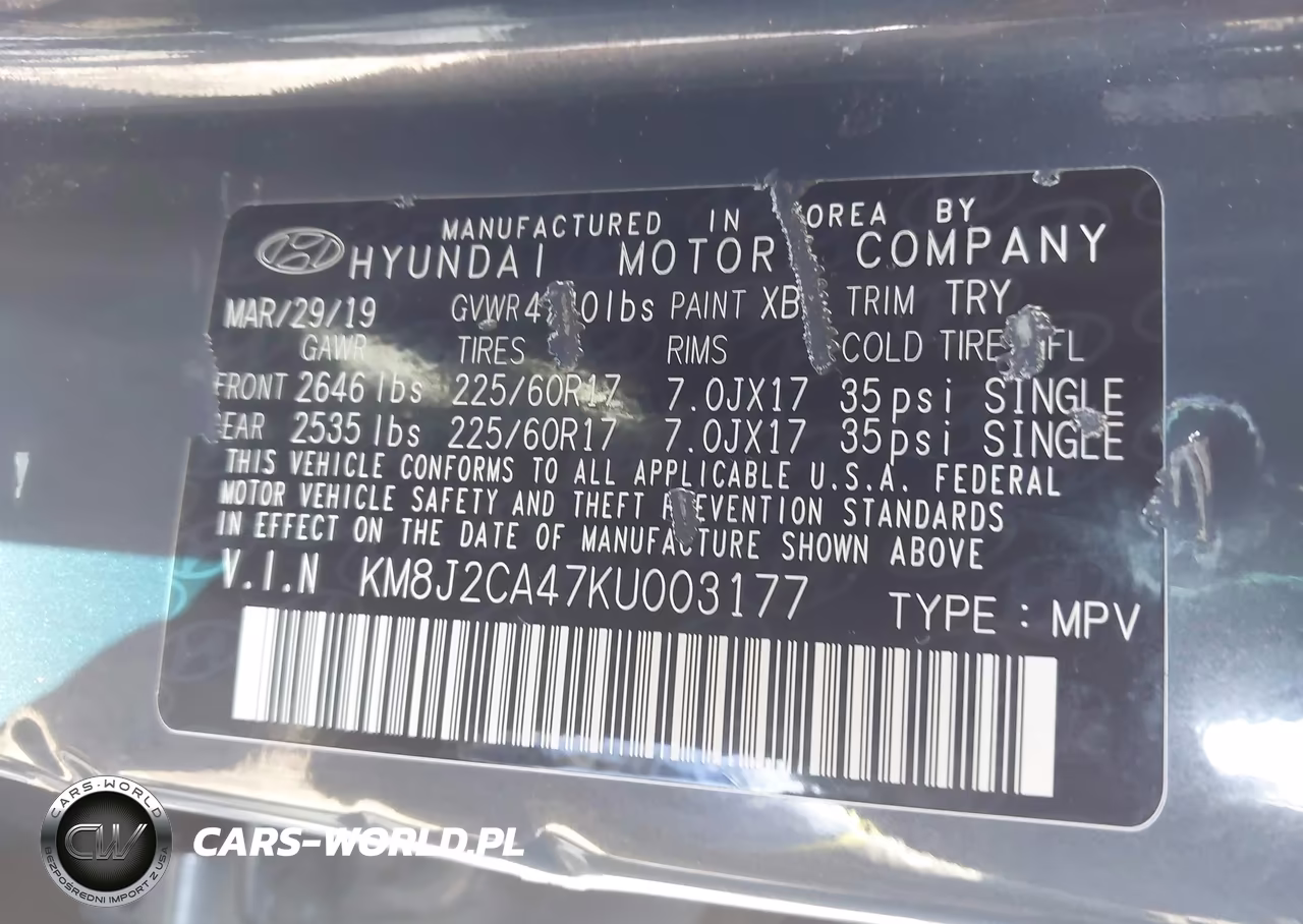 2019 Hyundai Tucson Se VIN:KM8J2CA47KU003177 - 9