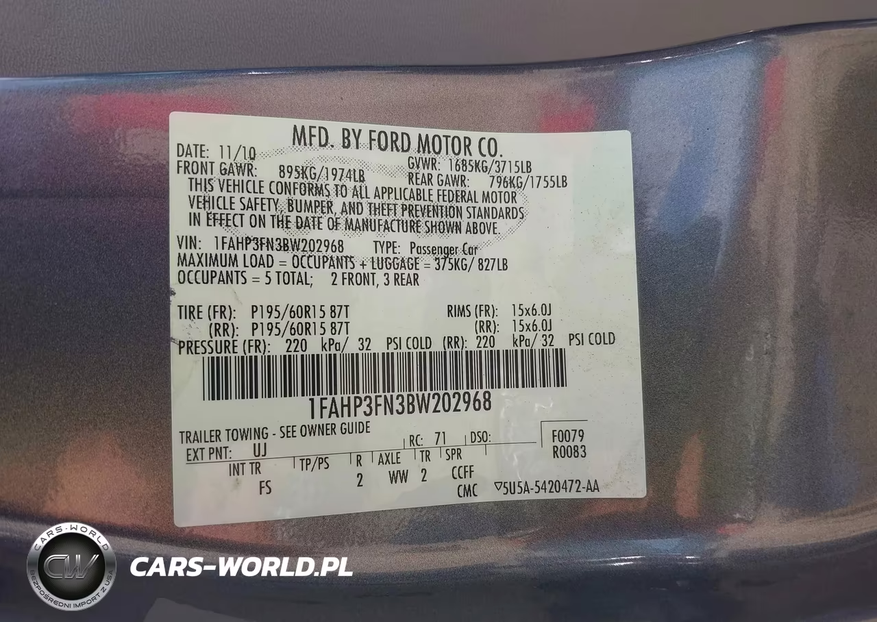 2011 Ford Focus Se VIN:1FAHP3FN3BW202968 - 7