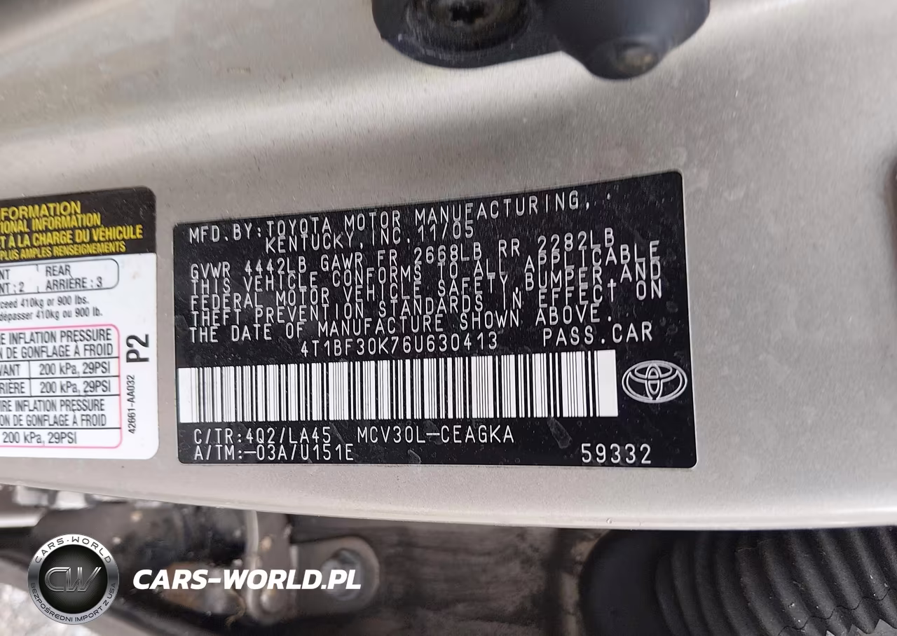 2006 Toyota Camry Xle V6 VIN:4T1BF30K76U630413 - 9