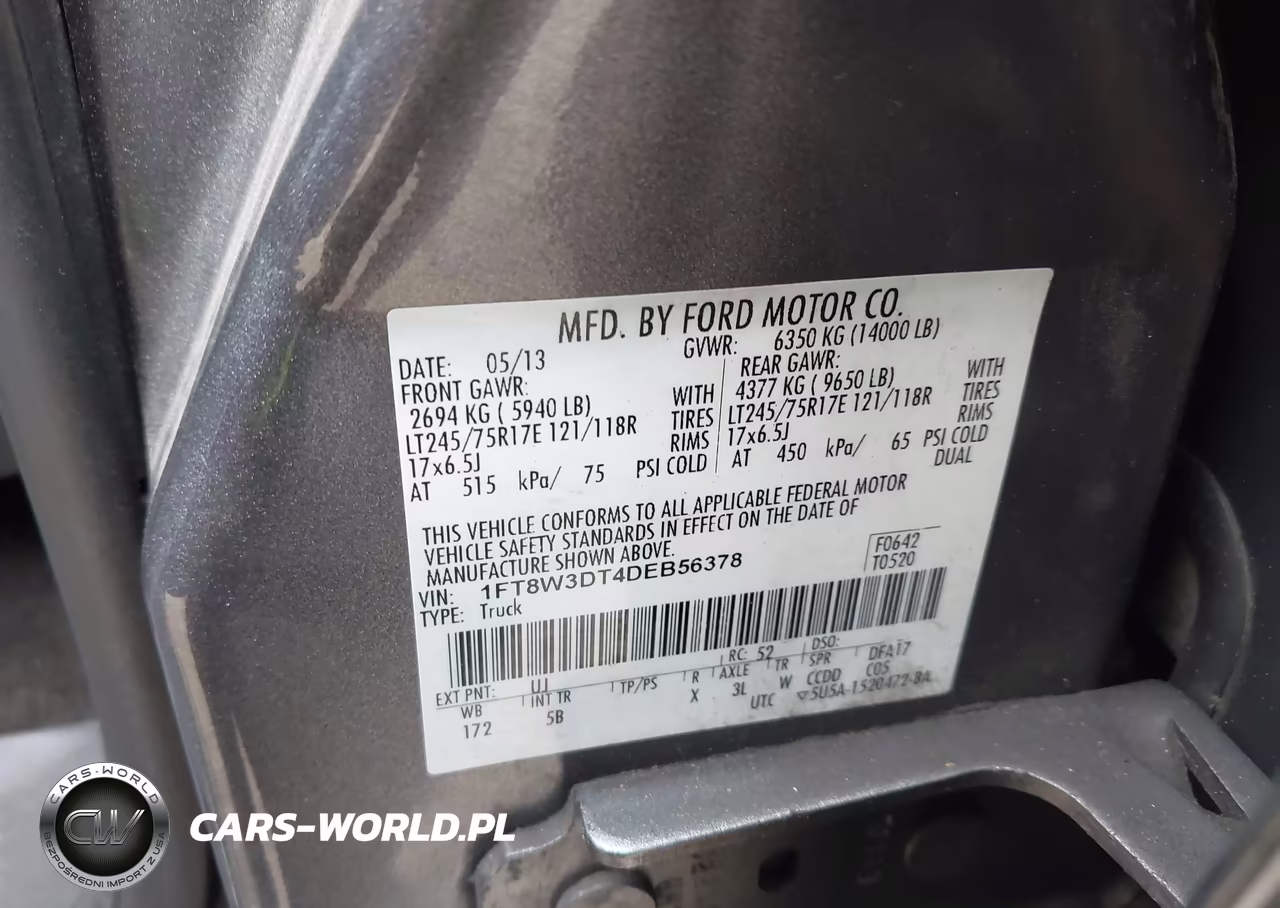 2013 Ford F-350 Lariat VIN:1FT8W3DT4DEB56378 - 8