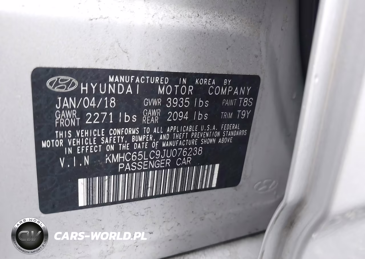 2018 Hyundai Ioniq Hybrid Blue VIN:KMHC65LC9JU076238 - 9