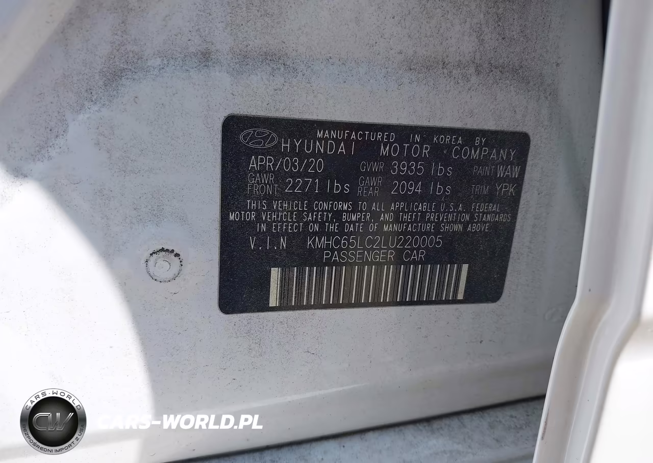 2020 Hyundai Ioniq Hybrid Blue VIN:KMHC65LC2LU220005 - 9