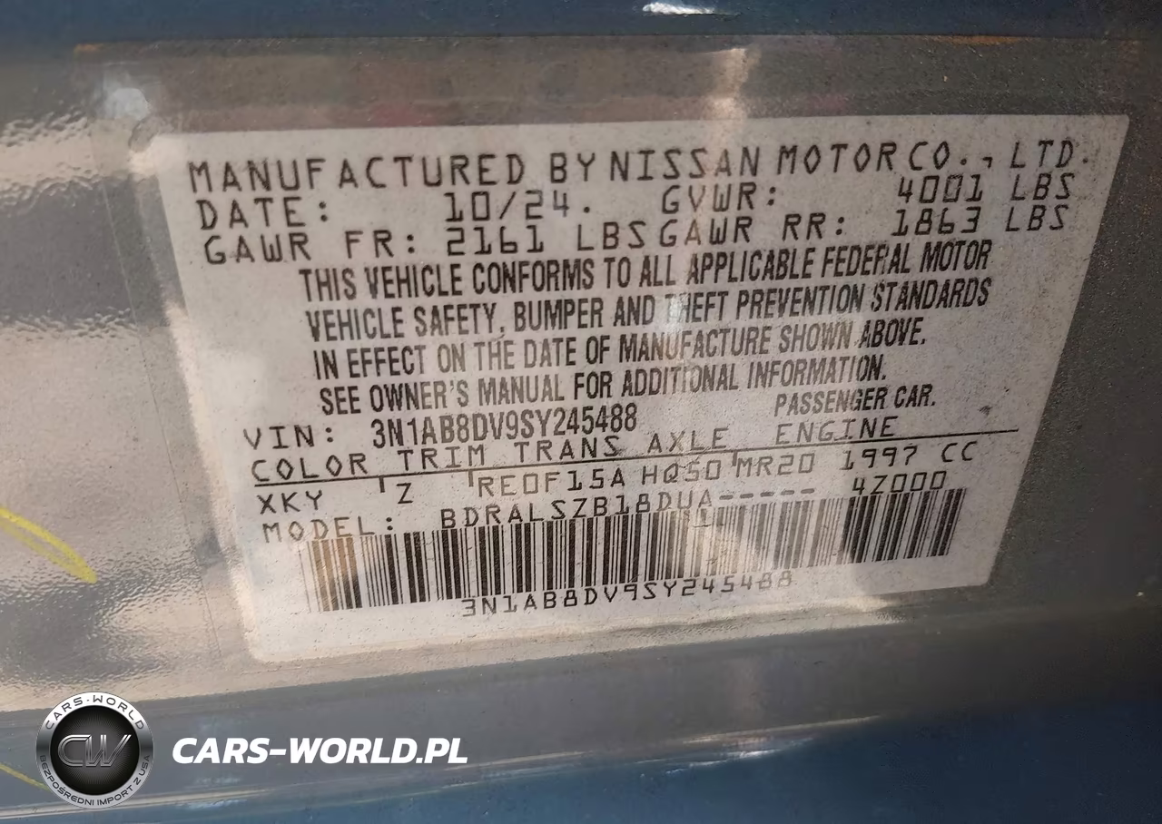 2025 Nissan Sentra Sr VIN:3N1AB8DV9SY245488 - 9