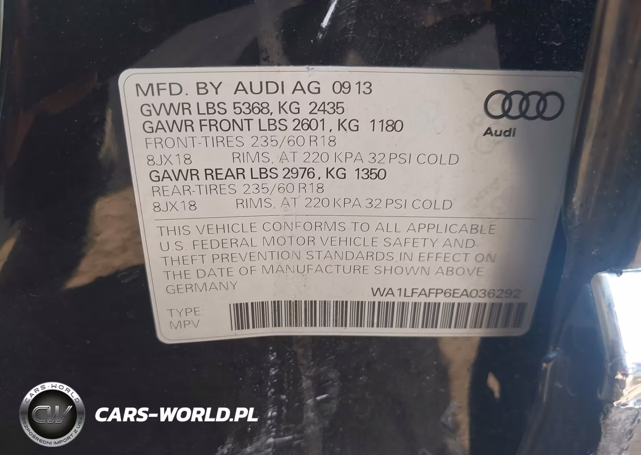 2014 Audi Q5 2.0T Premium VIN:WA1LFAFP6EA036292 - 9