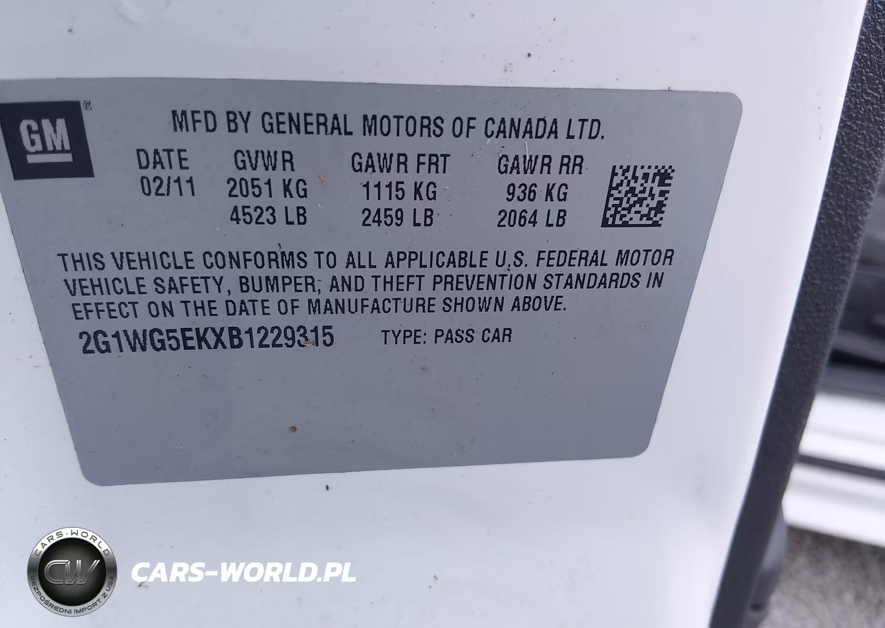 2011 Chevrolet Impala Lt VIN:2G1WG5EKXB1229315 - 9