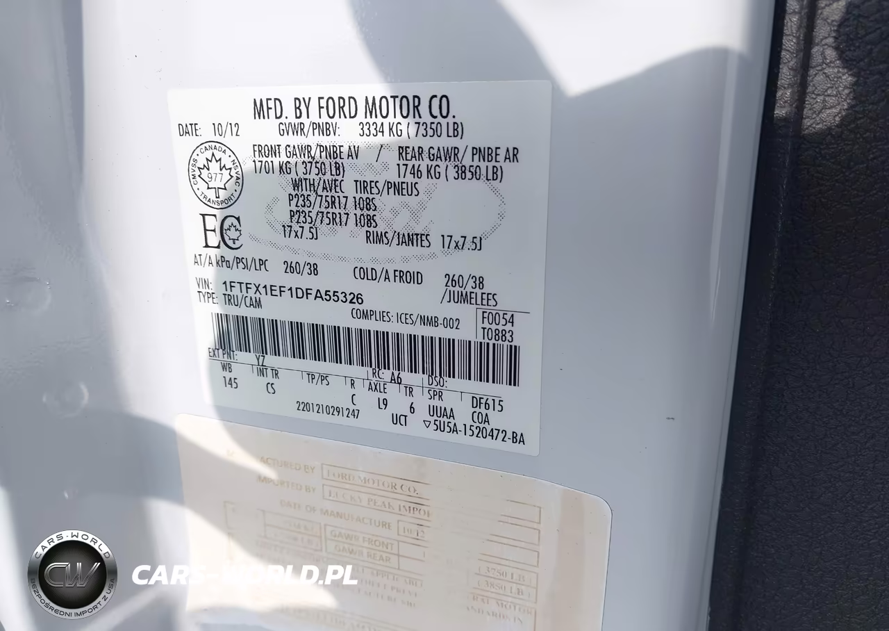2013 Ford F-150 Xl VIN:1FTFX1EF1DFA55326 - 9