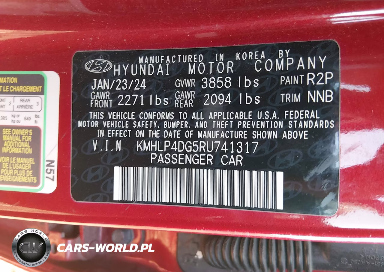 2024 Hyundai Elantra Limited VIN:KMHLP4DG5RU741317 - 9