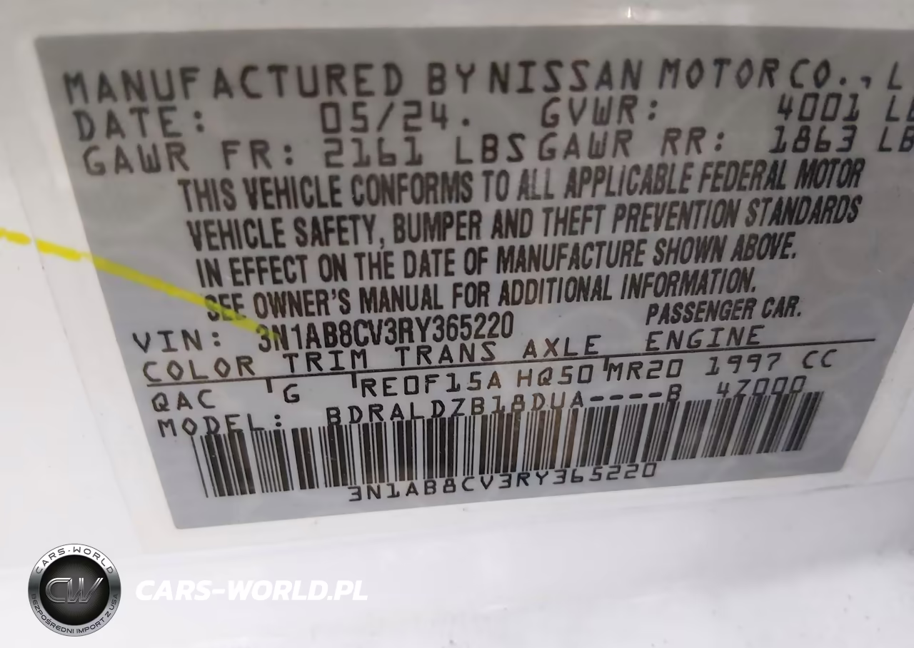 2024 Nissan Sentra Sv Xtronic Cvt VIN:3N1AB8CV3RY365220 - 9
