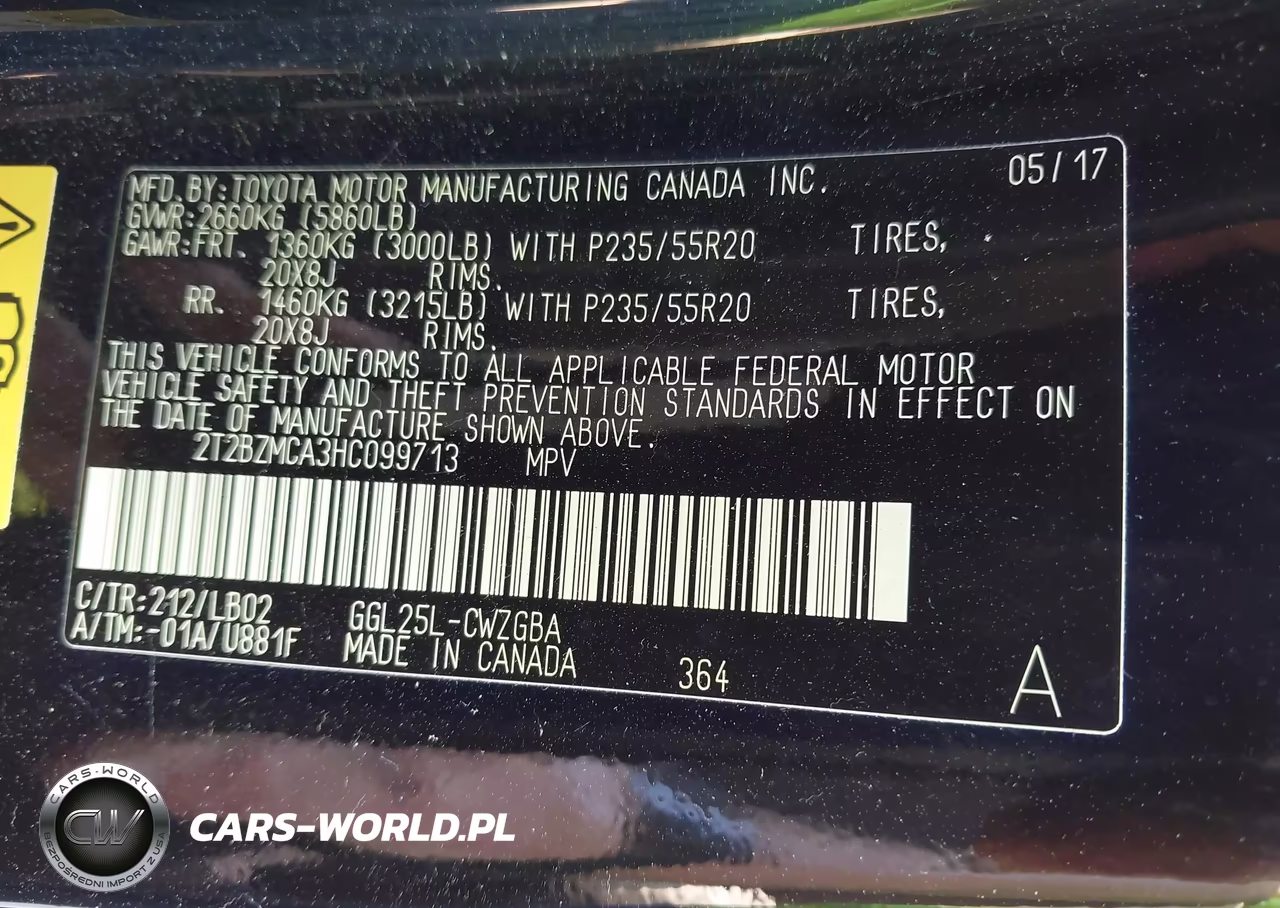 2017 Lexus Rx 350 VIN:2T2BZMCA3HC099713 - 9