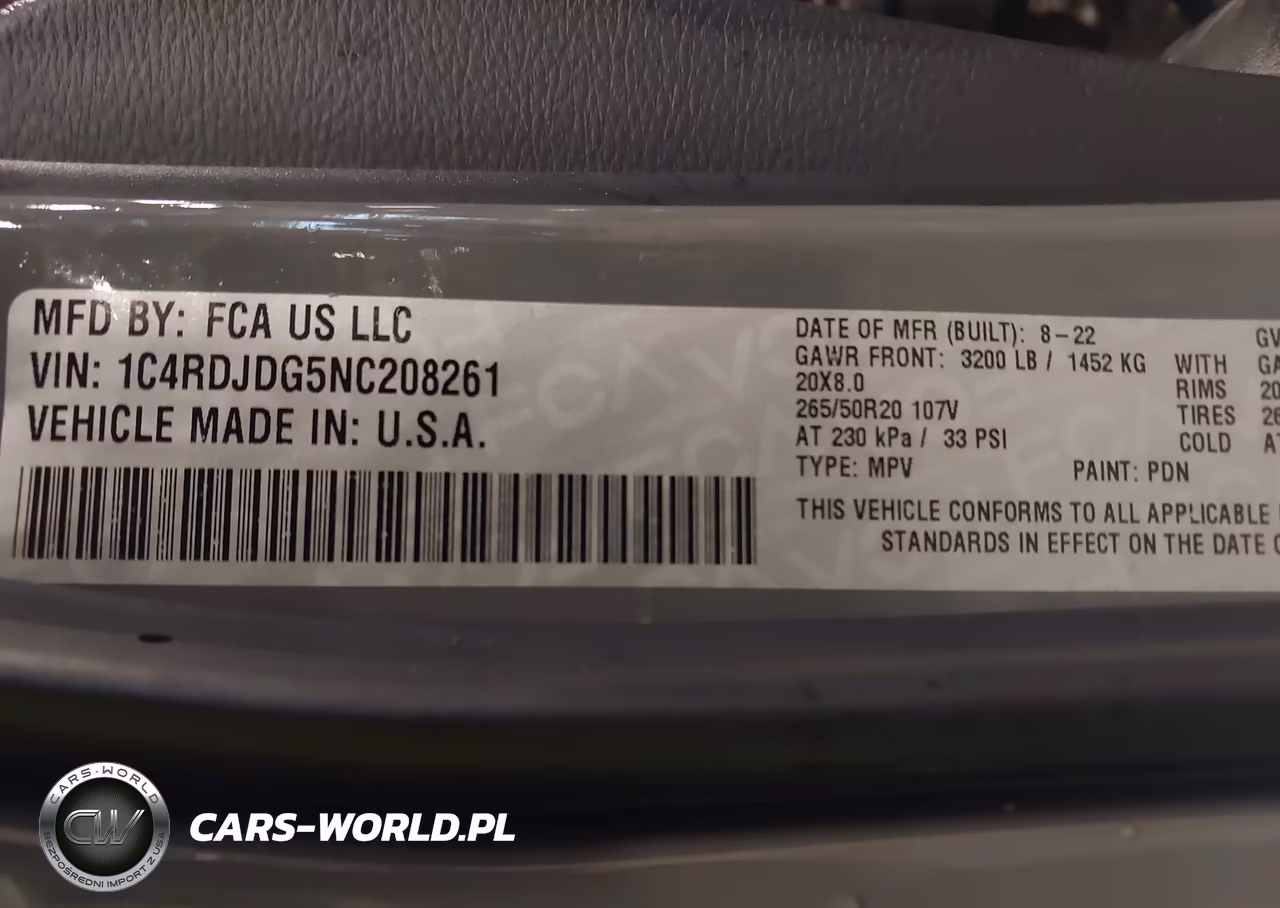 2022 Dodge Durango Gt Plus Awd VIN:1C4RDJDG5NC208261 - 9