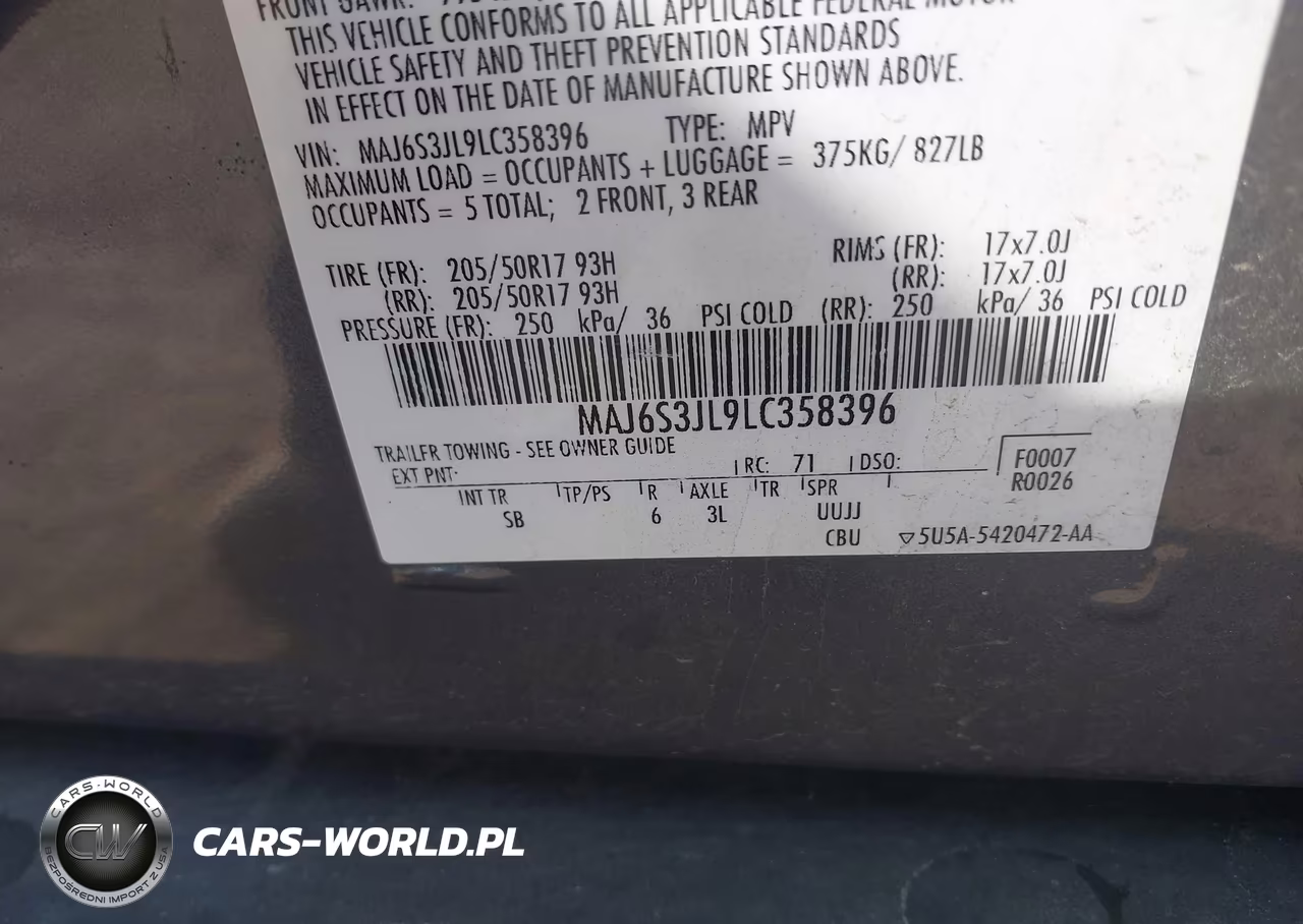 2020 Ford Ecosport Ses VIN:MAJ6S3JL9LC358396 - 9