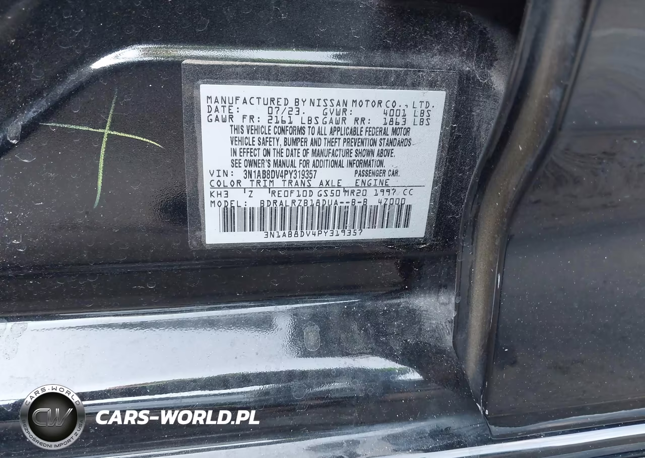 2023 Nissan Sentra Sr Xtronic Cvt VIN:3N1AB8DV4PY319357 - 9
