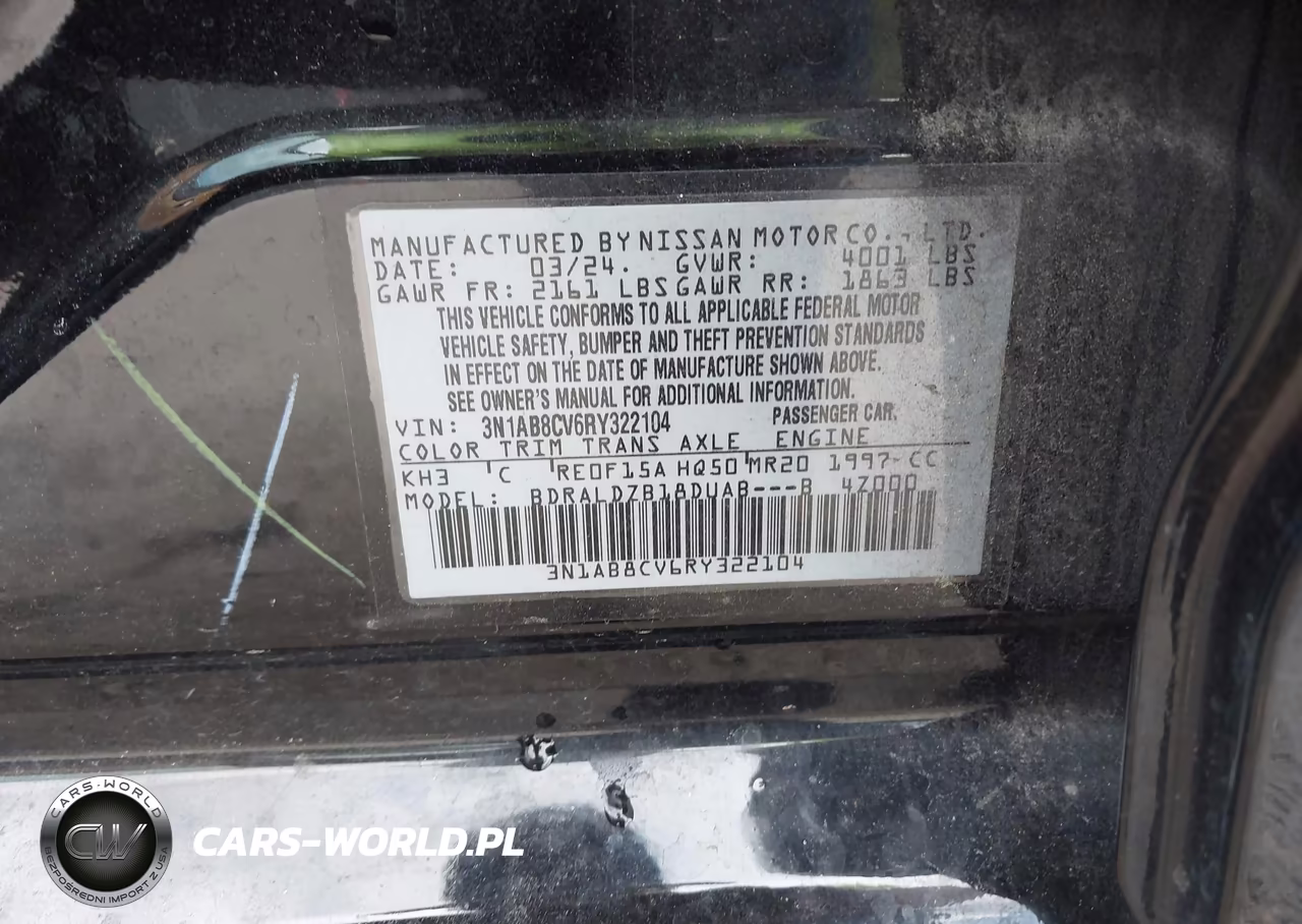 2024 Nissan Sentra Sv Xtronic Cvt VIN:3N1AB8CV6RY322104 - 9