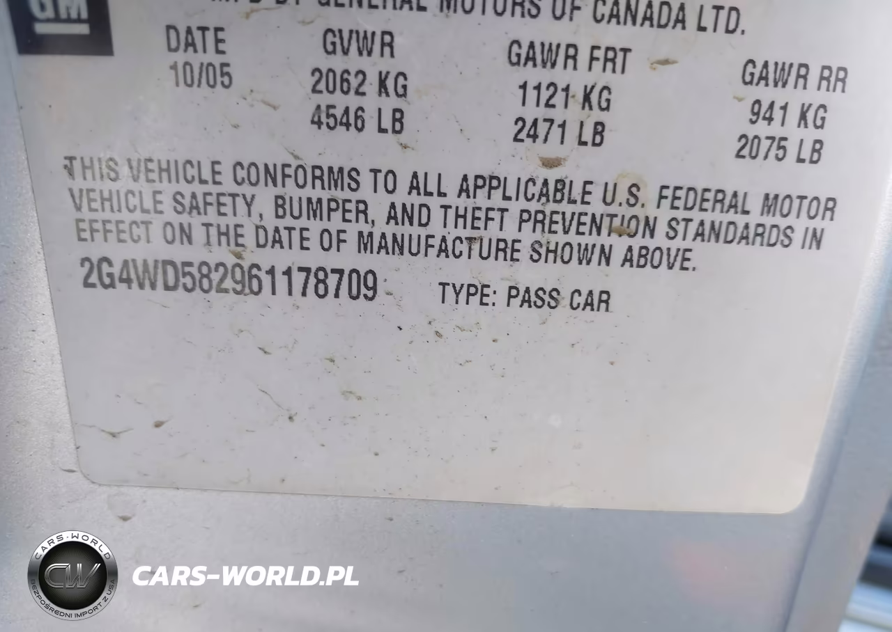 2006 Buick Lacrosse Cxl VIN:2G4WD582961178709 - 9