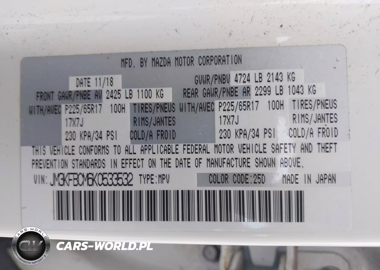 2019 Mazda Cx-5 Touring VIN:JM3KFBCM6K0533532 - 9