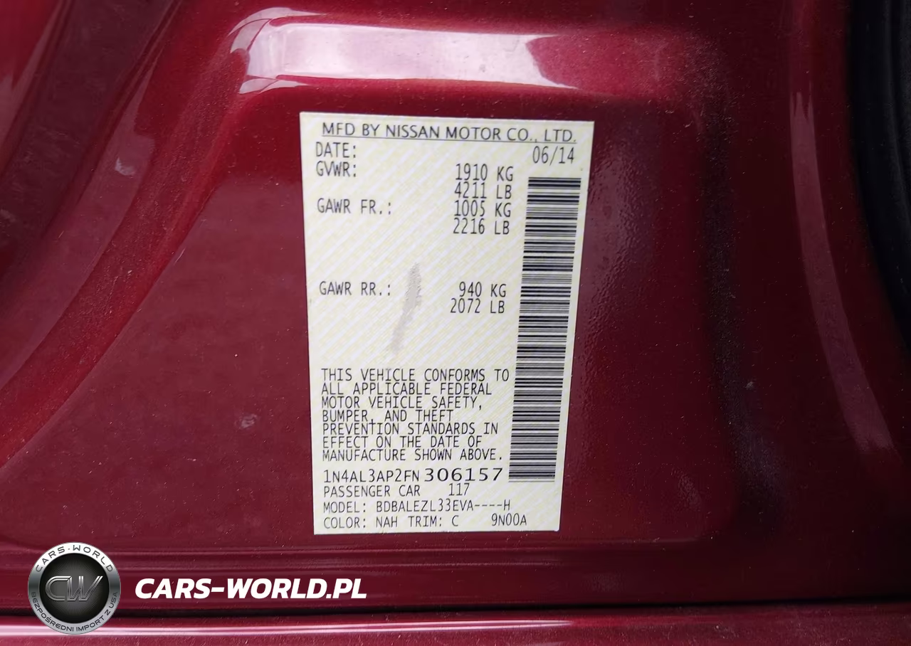 2015 Nissan Altima 2.5 S VIN:1N4AL3AP2FN306157 - 9