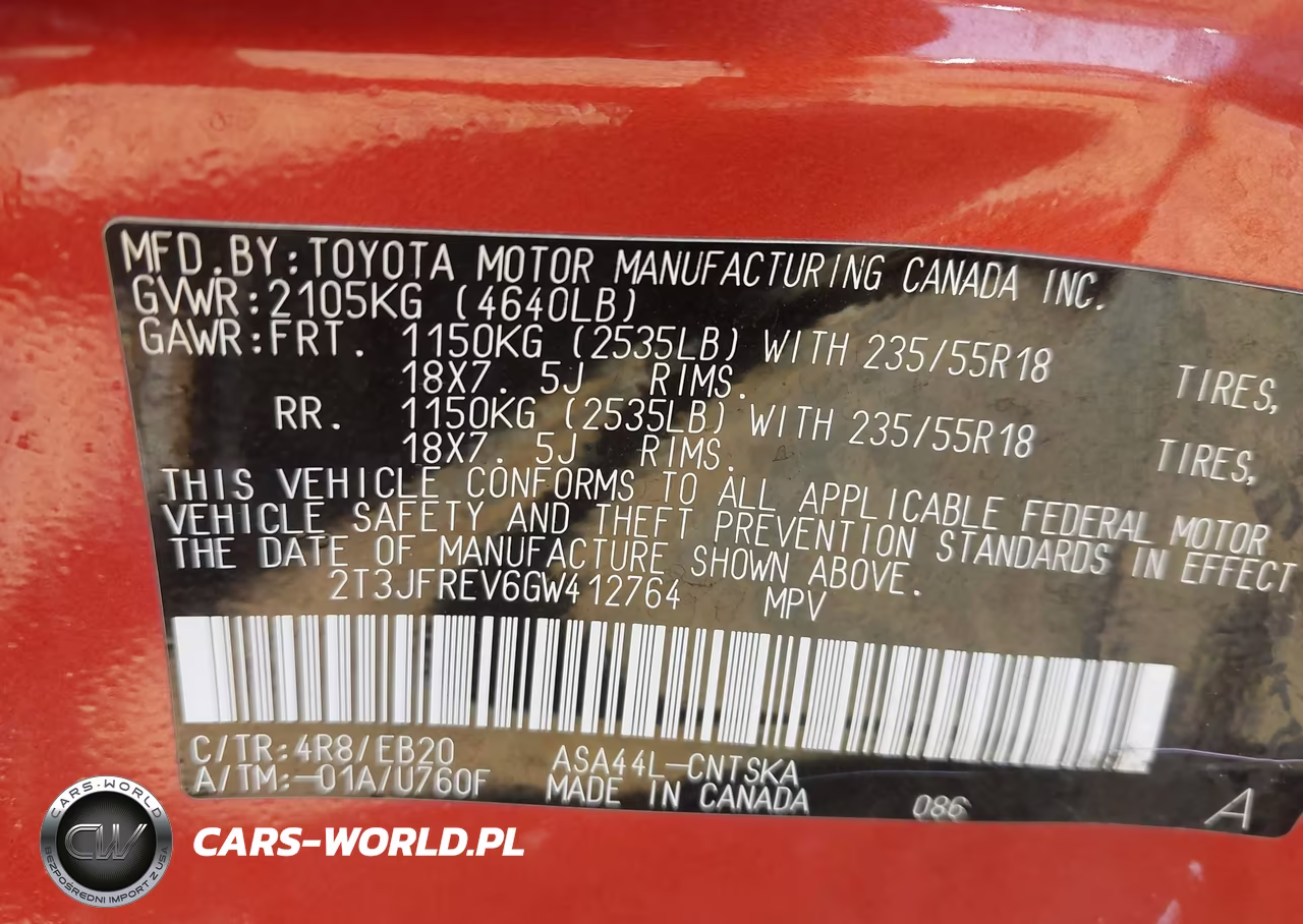 2016 Toyota Rav4 Se VIN:2T3JFREV6GW412764 - 9