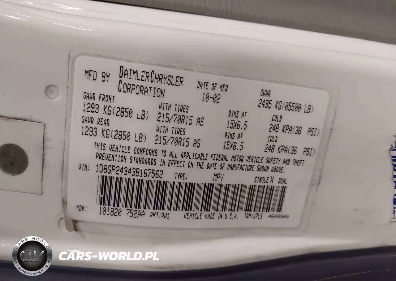 2003 Dodge Grand Caravan Se VIN:1D8GP24343B167563 - 9
