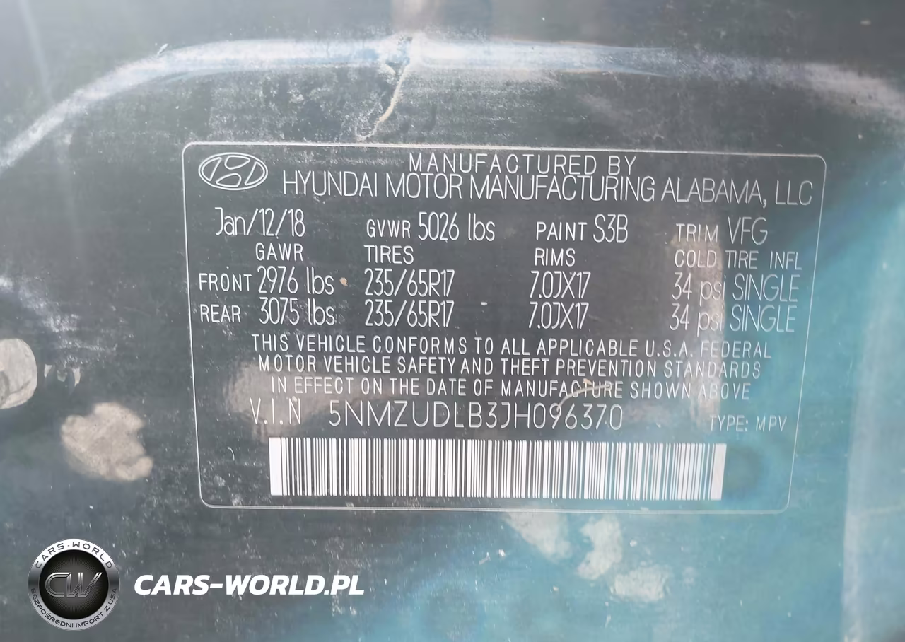 2018 Hyundai Santa Fe Sport 2.4L VIN:5NMZUDLB3JH096370 - 9
