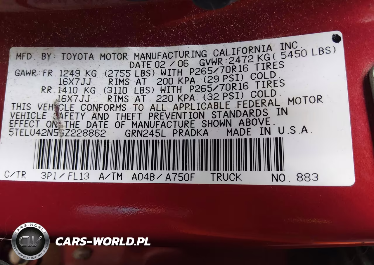 2006 Toyota Tacoma Base V6 VIN:5TELU42N56Z228862 - 9