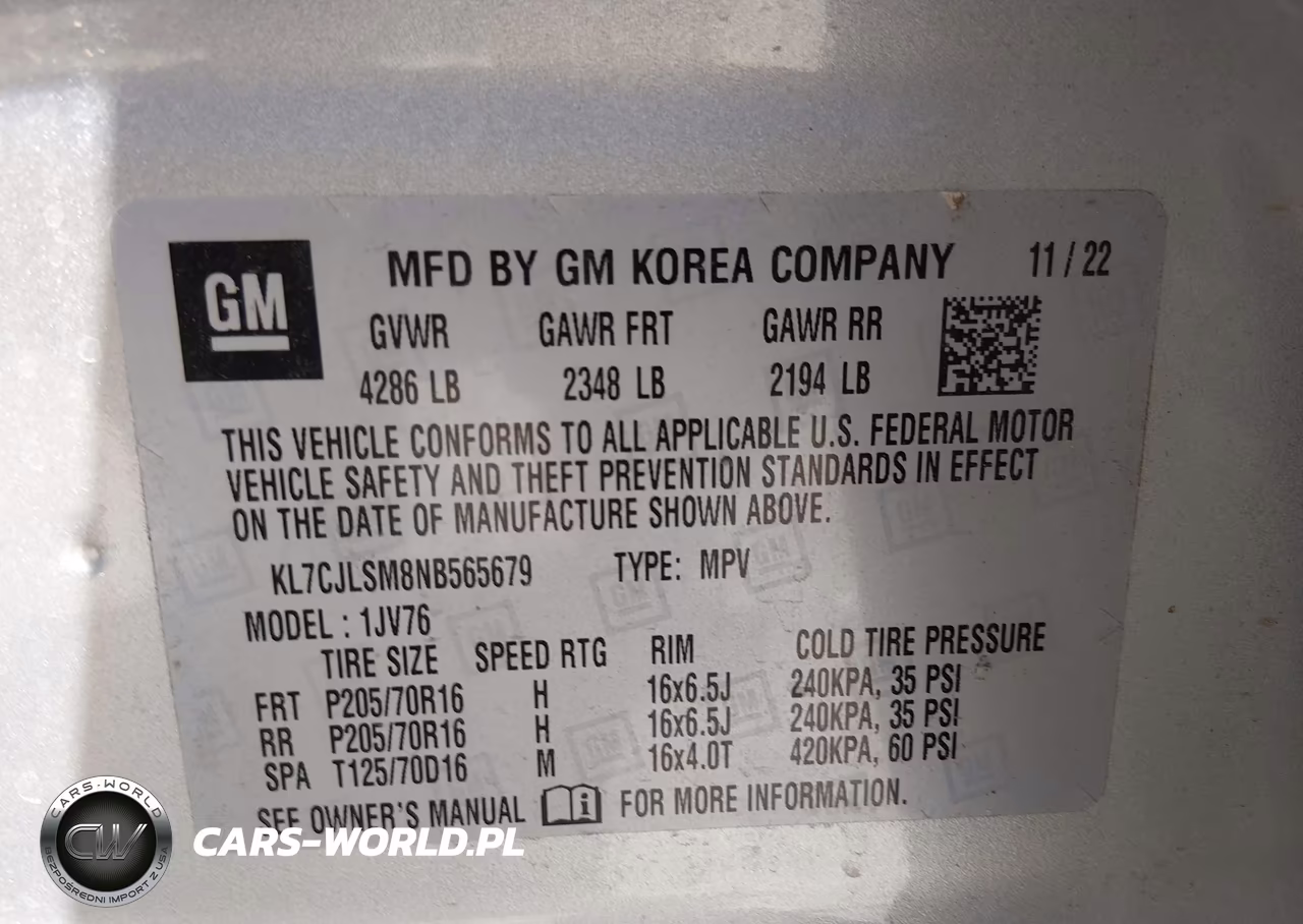 2022 Chevrolet Trax Fwd Lt VIN:KL7CJLSM8NB565679 - 9