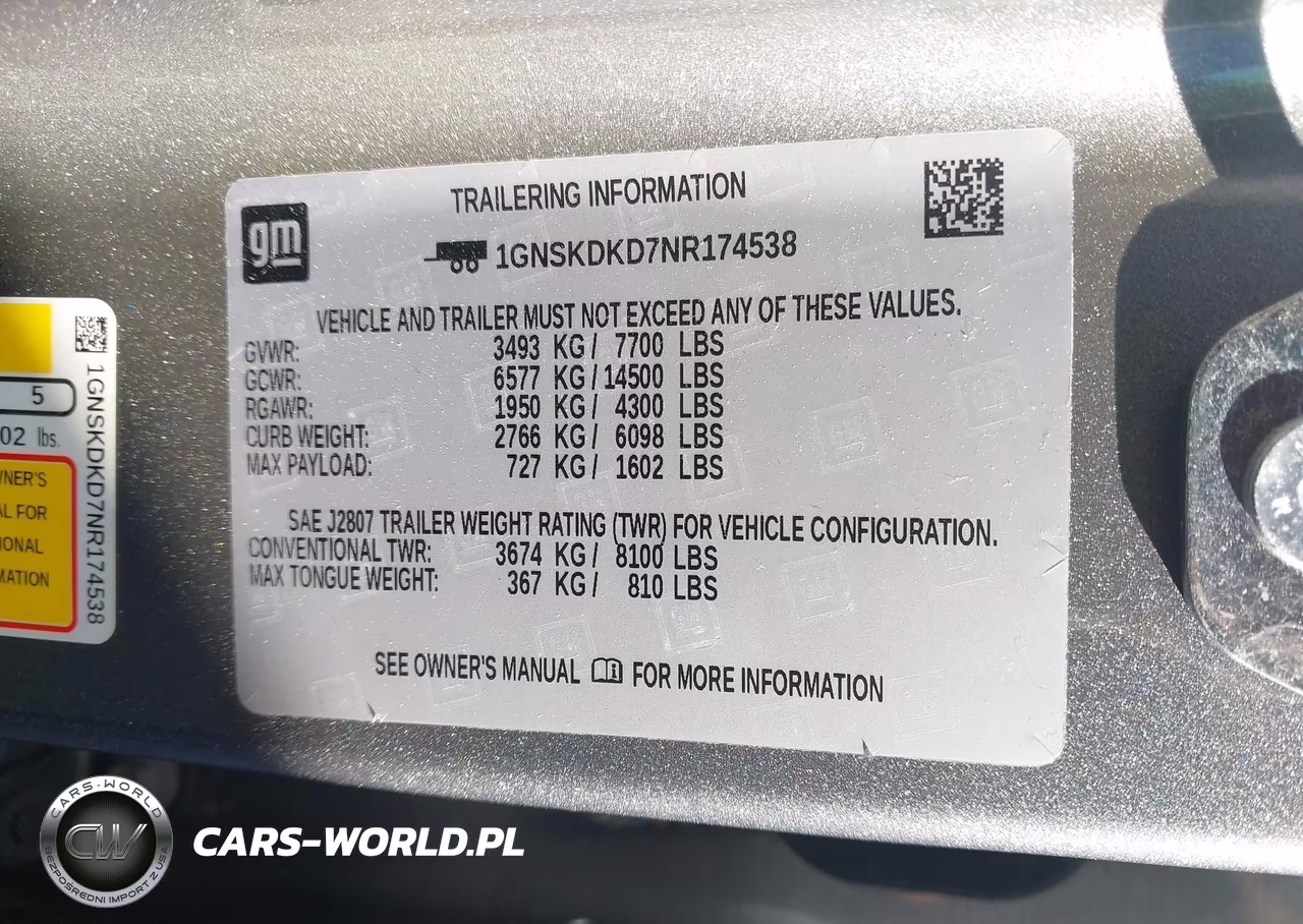 2022 Chevrolet Suburban 4Wd Z71 VIN:1GNSKDKD7NR174538 - 9