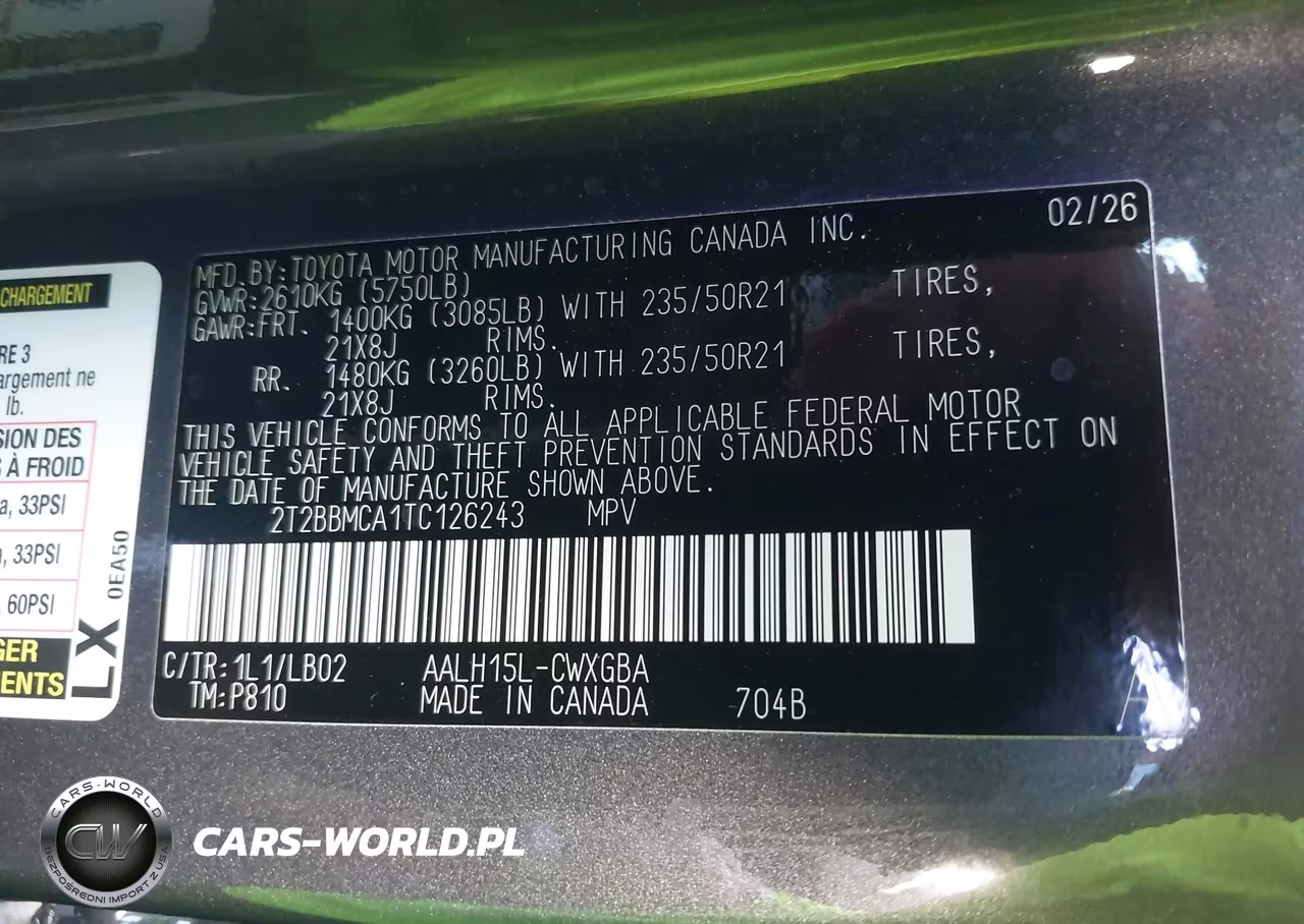 2026 Lexus Rx 350H Premium+ VIN:2T2BBMCA1TC126243 - 9