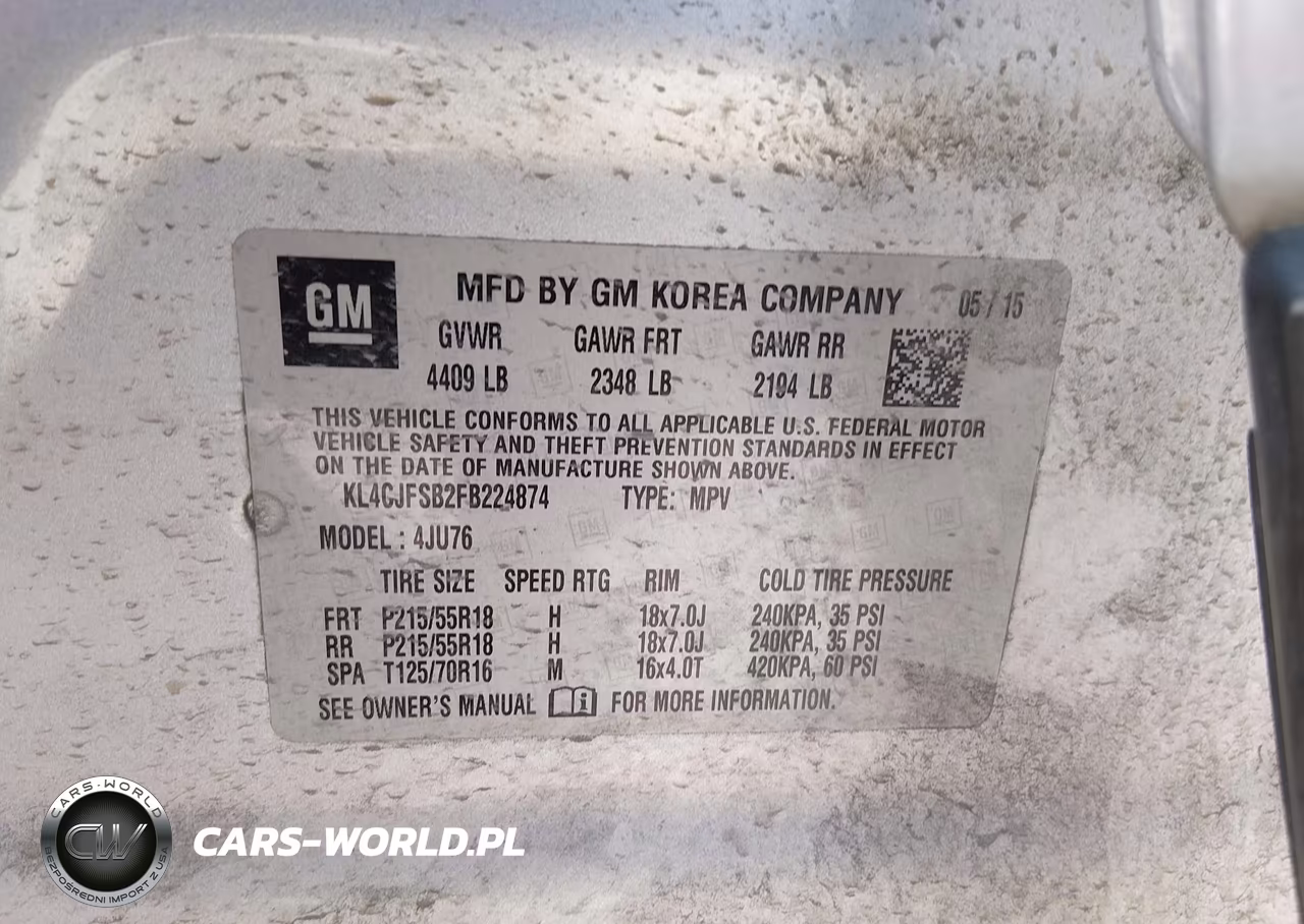 2015 Buick Encore Convenience VIN:KL4CJFSB2FB224874 - 9