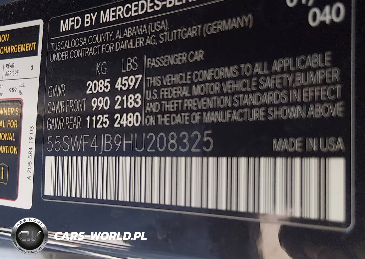 2017 Mercedes-Benz C 300 VIN:55SWF4JB9HU208325 - 9