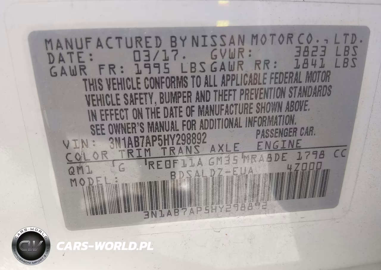 2017 Nissan Sentra Sv VIN:3N1AB7AP5HY298892 - 9