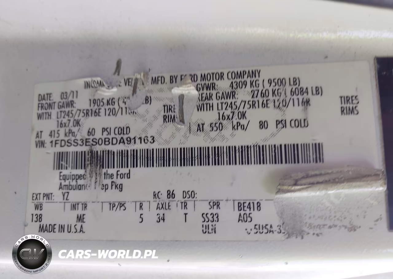 2011 Ford E-350 Super Duty Commercial VIN:1FDSS3ES0BDA91163 - 9