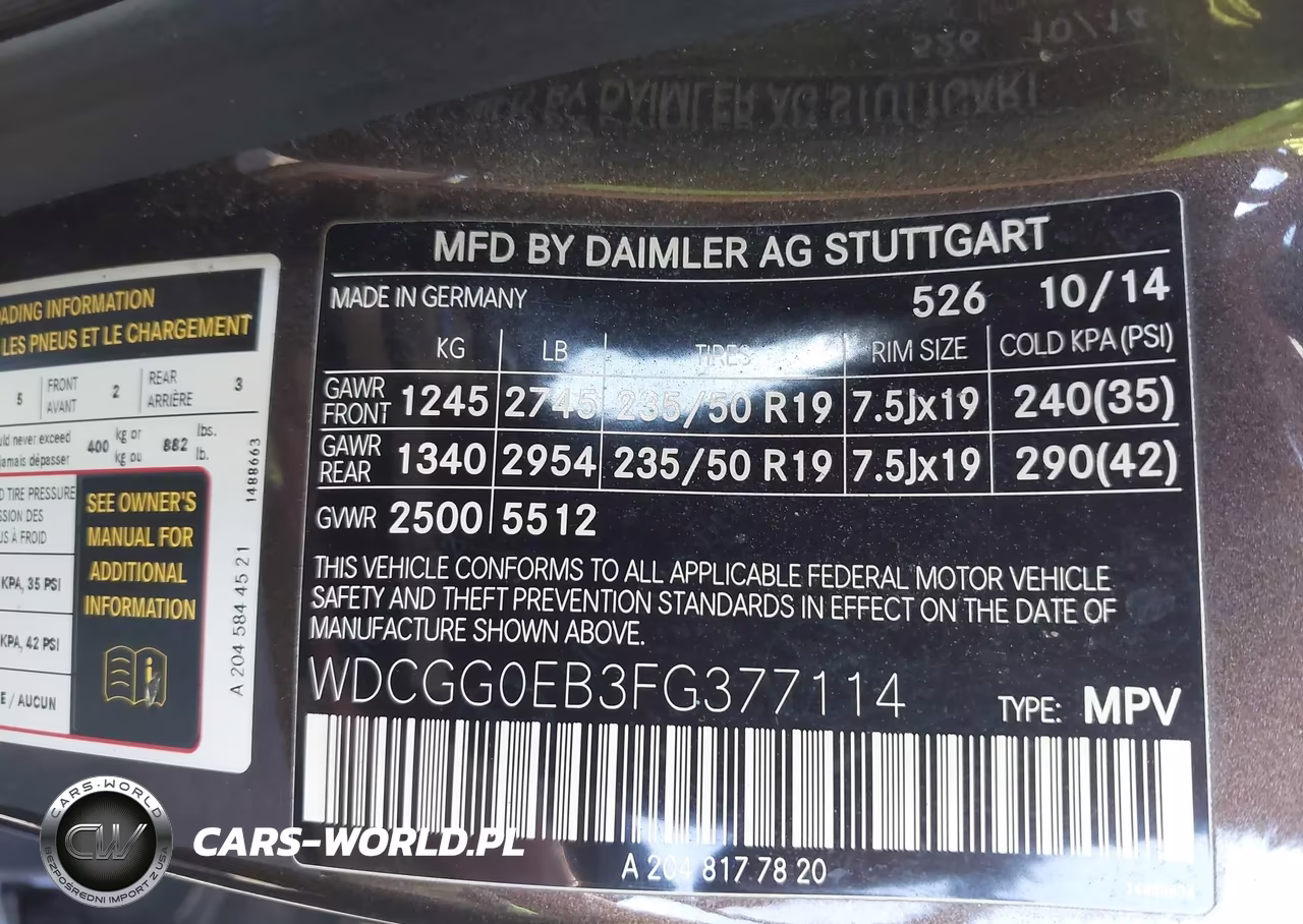 2015 Mercedes-Benz Glk 250 Bluetec 4Matic VIN:WDCGG0EB3FG377114 - 9