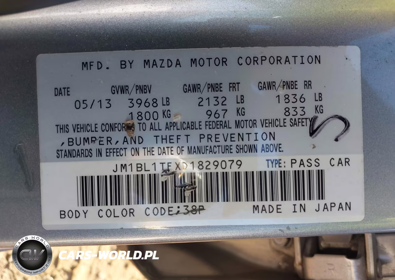2013 Mazda Mazda3 I Sv VIN:JM1BL1TFXD1829079 - 9